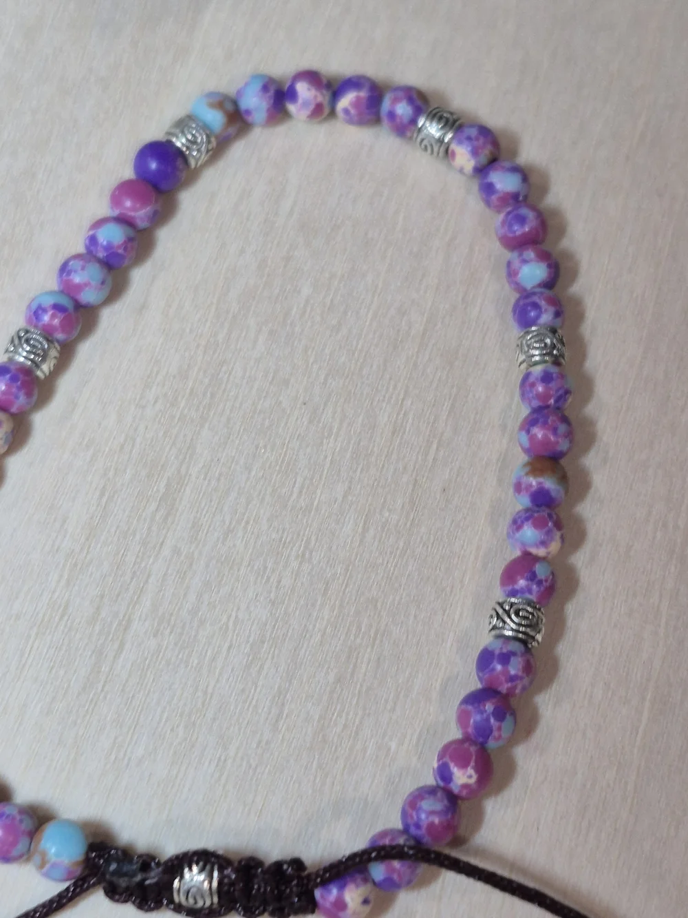 💜💜NEW💜💜 PRETTY!! Natural Galaxy Sea Sediment Stone Adjustable Bracelet